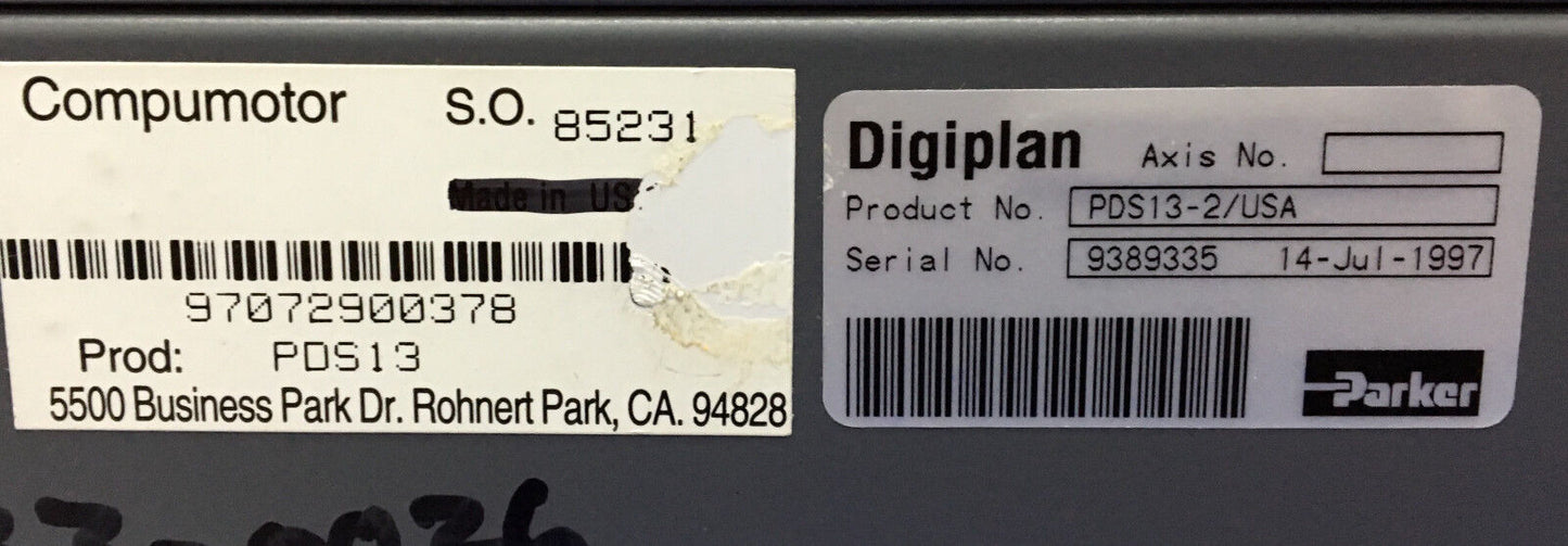 PARKER / DIGIPLAN PDS SERIES PDS13-2/USA COMPUMOTOR STEPPER MOTOR DRIVE