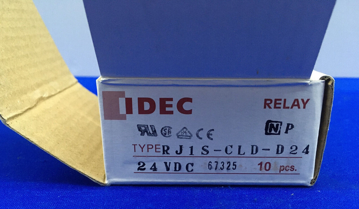 1 PKG OF QTY 10 - IDEC RJ1S-CLD-D24 RELAY 24VDC