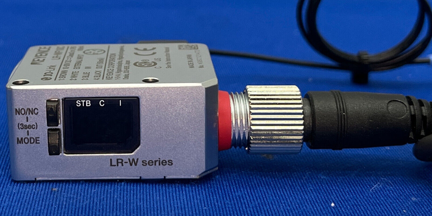 KEYENCE IO-LINK LASER SENSOR LR-WF10C LR-W SERIES & FU-20 SENSOR OP-75721 CABLE