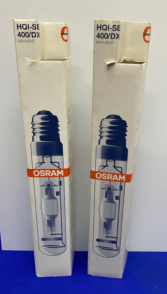 OSRAM HQI-SE 400/DX DAYLIGHT LIGHT BULB, SELLING AS '1 LOT QTY 2'