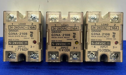 OMRON G3NA-210B SOLID STATE RELAY 5-24VDC LOT OF 3