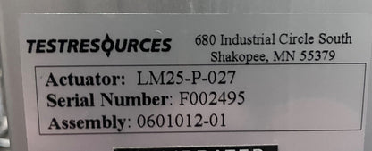 ACTUADOR DE PRUEBA DE FATIGA DE TESTRESOURCES (LM25-P-027)