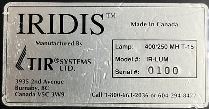 BARRA REDONDA DE LUZ IR-LUM MODELO HX400/120 DE MERCRON IRDIS