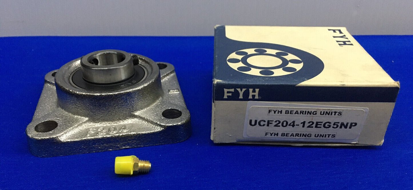 FYH BEARING UNITS UCF204-12EG5NP UCF20412EG5NP F204 4 BOLT FLANGE BEARING