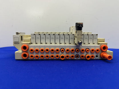 SMC SS5V1-1010983-03-1  STATION VALVE MANIFOLD BLOCK ASSEMBLY QTY 14 SV1100-5FU