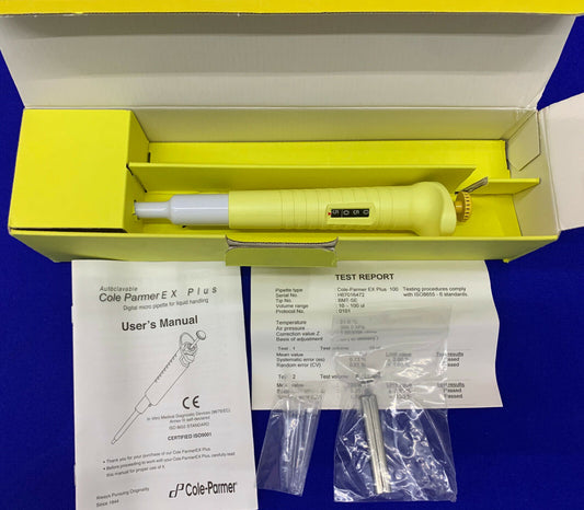 COLE PARMER 07911-17 ADJUSTABLE VOLUME PIPETTE 10 - 100UL