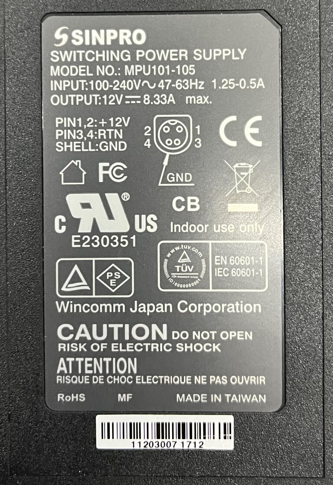 TEGUAR TMB-3010 MEDIZINISCHE PC-BOX PN 911G090WPC7651 ENTHÄLT SINPRO-NETZTEIL