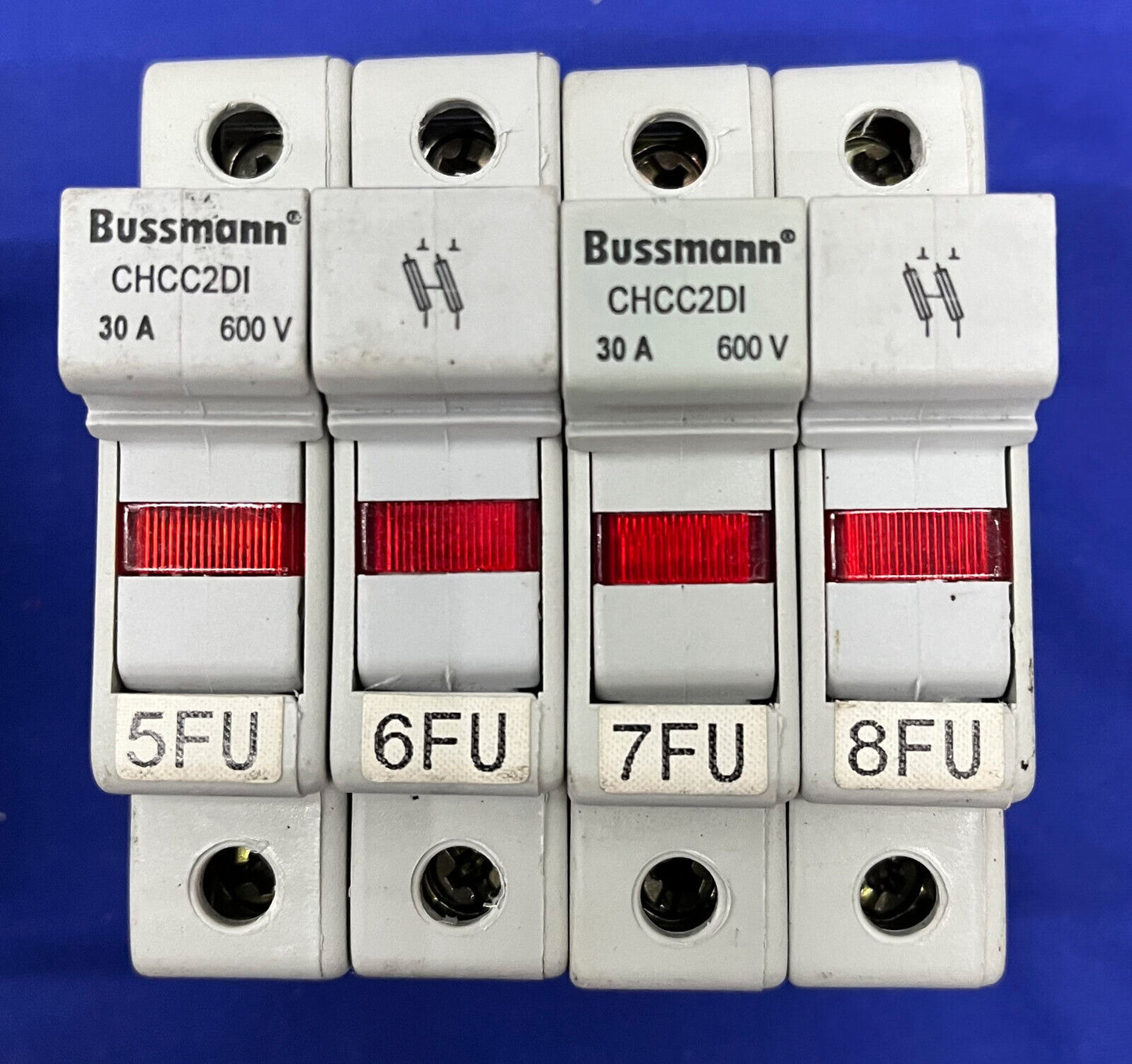 BUSSMANN ® CHCC2D1 / SERIES CHCC,2 POLE FUSE HOLDER 600V 30 AMP - 1 LOT QTY 4