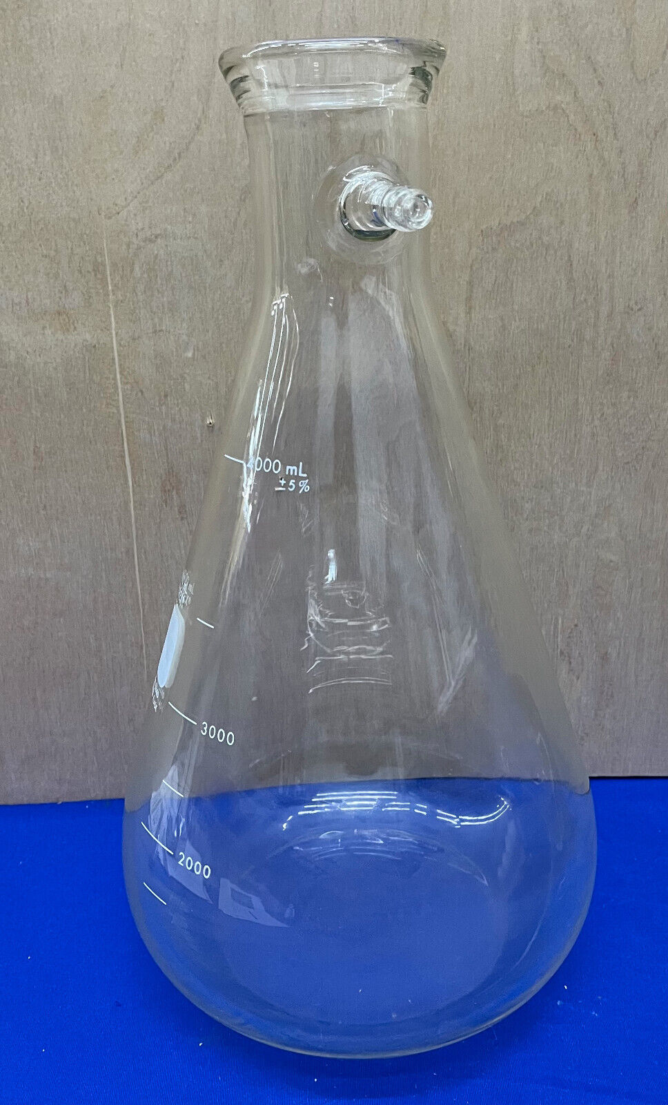 PYREX ® GLASS LAB GLASSWARE 4000mL 5340 FILTER FLASK w/ SIDEARM TUBE 1/2”