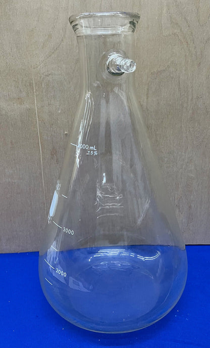 PYREX ® GLASS LAB GLASSWARE 4000mL 5340 FILTER FLASK w/ SIDEARM TUBE 1/2”