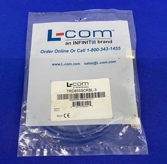 L-COM ™ TRD855SCRBL-3 GESCHIRMTES CAT 5E EIA568 PATCHKABEL