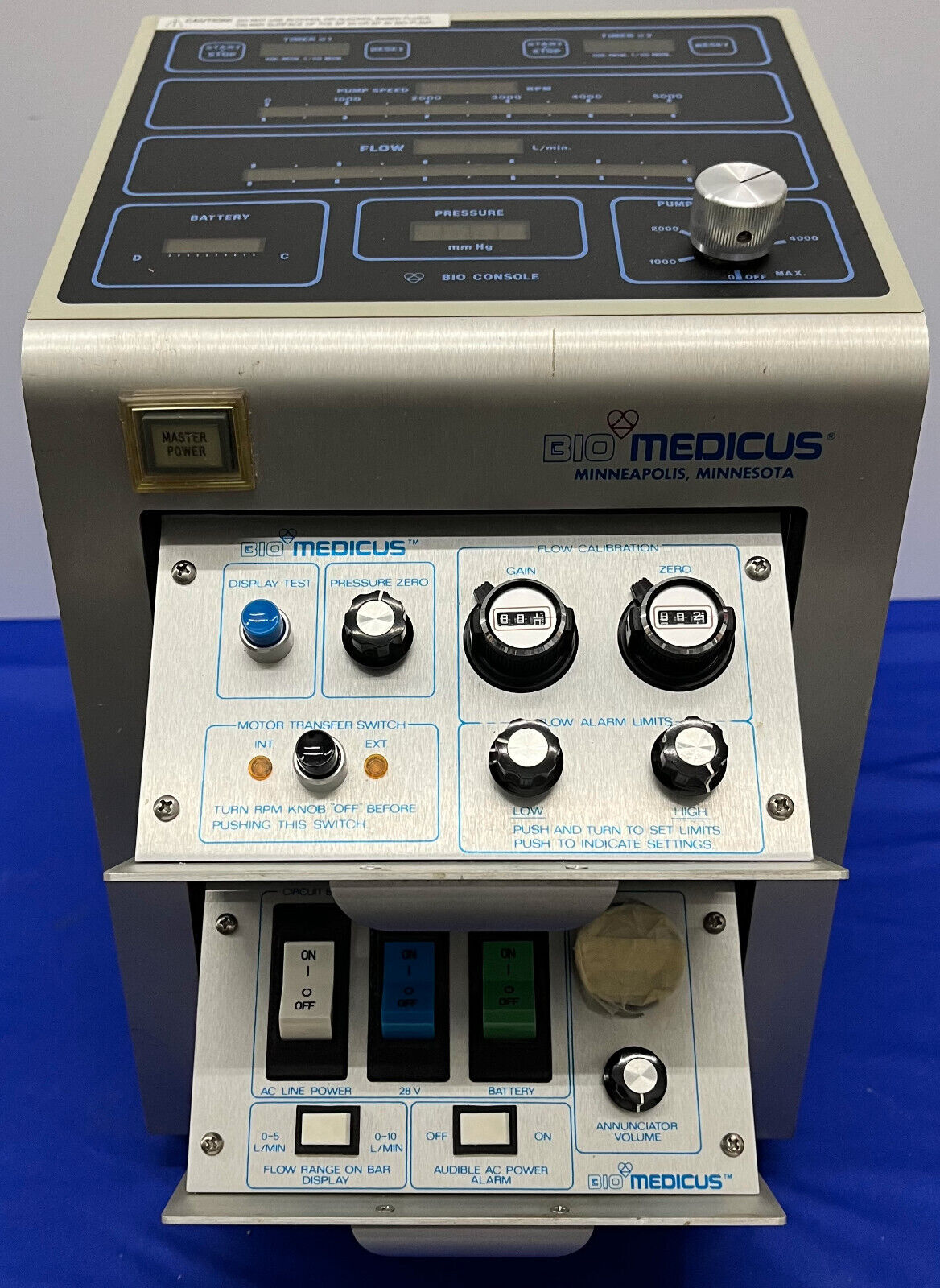 BIOMEDICUS ™ BIO CONSOLE 540 PUMPE - OHNE STROMVERSORGUNG - FÜR TEILE/REPARATUR 