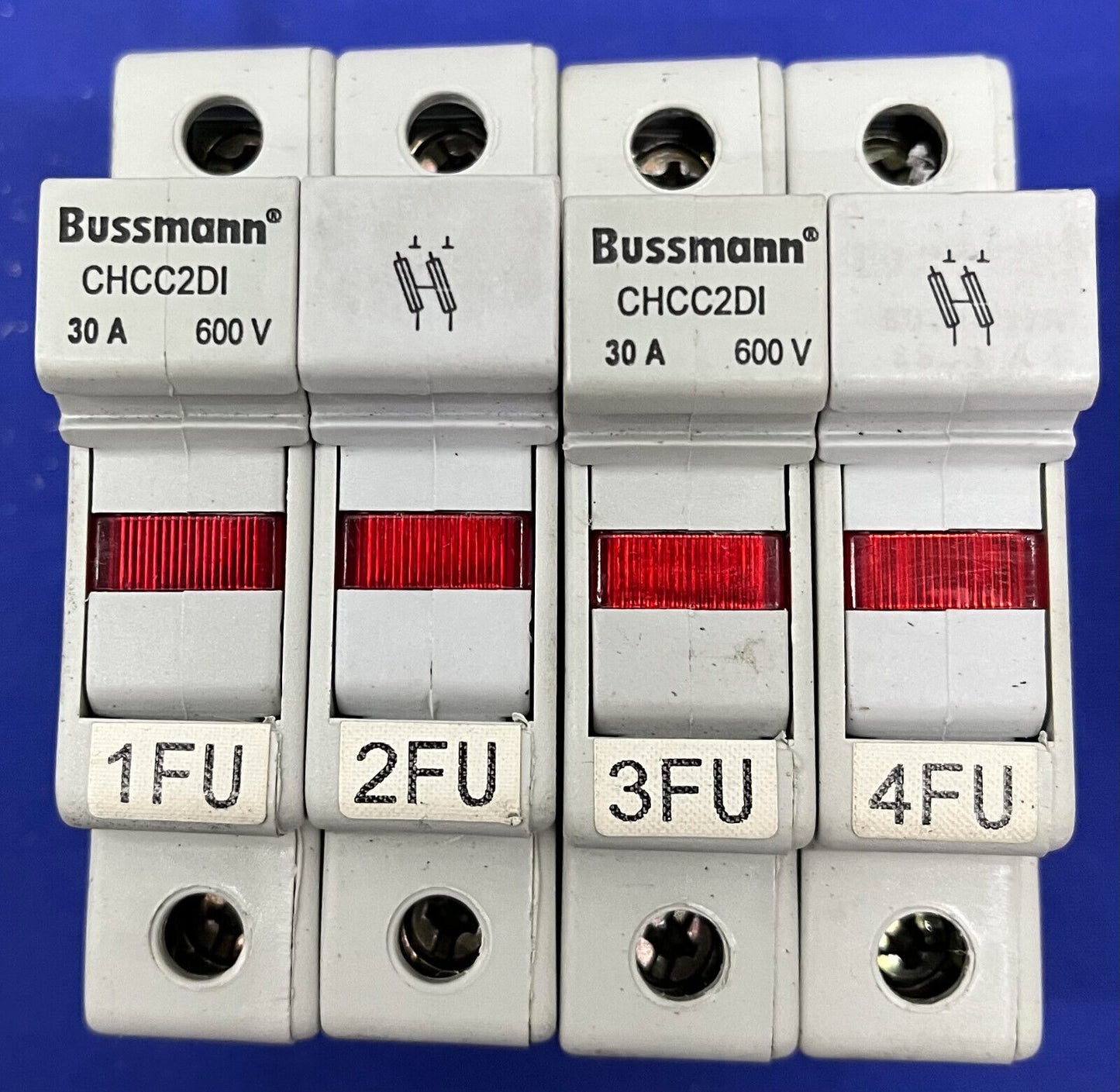 BUSSMANN ® CHCC2D1 / SERIES CHCC,2 POLE FUSE HOLDER 600V 30 AMP - 1 LOT QTY 4