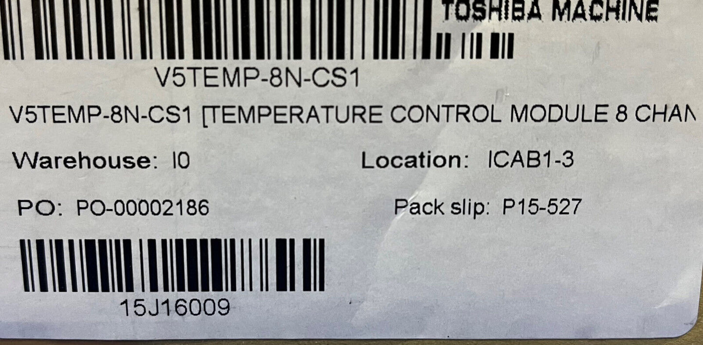 TOSHIBA V5-TEMP-8N-CS1 TEMP MODULE PROCESS CONTROLLER VER. 103 INJECTION MOLDING