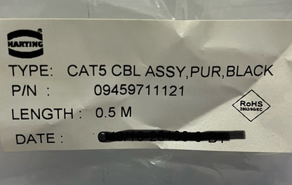 HARTING 09459711121 CORDÓN DE CONEXIÓN RJ45 EXTREMO CAT5 LONGITUD 0,5 M