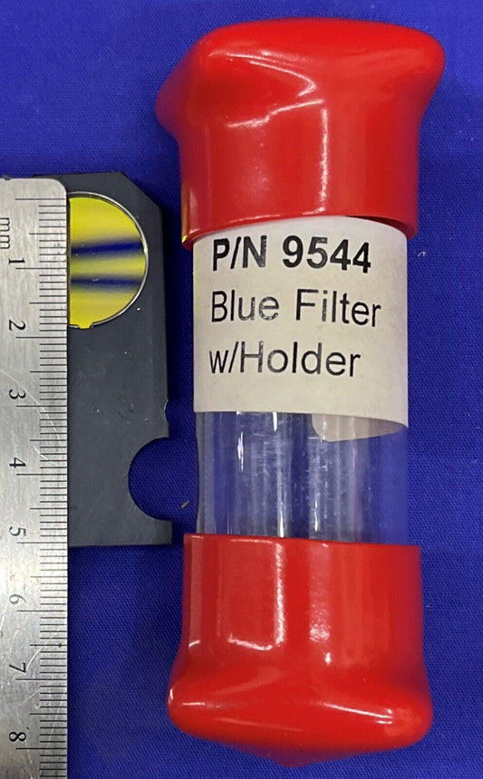 FILTRO AZUL PARA LENTE DE MICROSCOPIO CON SOPORTE MODELO 9544 NO ESTOY SEGURO DEL TAMAÑO