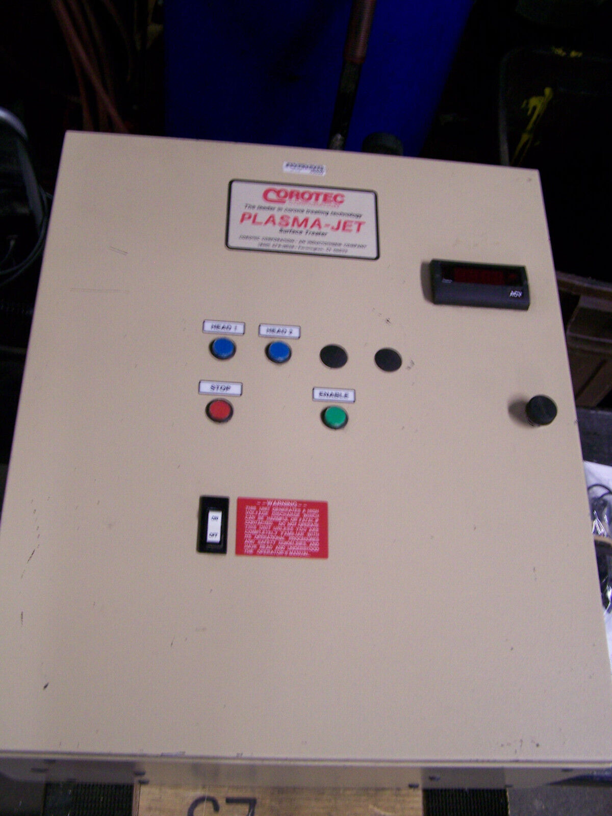 COROTEC CORP PJ2 PLASMA JET SURFACE TREATER  120-VOLTS  8-AMPS PARTS OR REPAIR