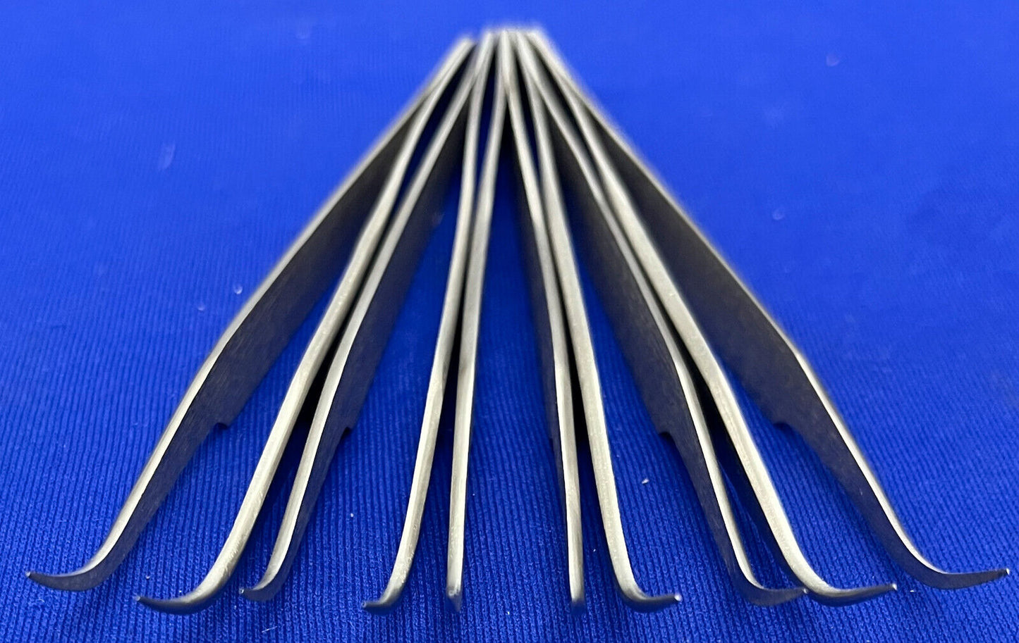 AVEN 7-SA CURVED SUPER FINE POINTS TWEEZERS 4 3/4” SS - 1 LOT QTY 10