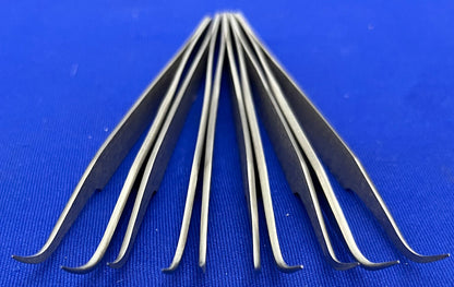 AVEN 7-SA CURVED SUPER FINE POINTS TWEEZERS 4 3/4” SS - 1 LOT QTY 10