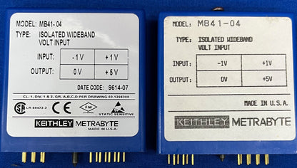 1 LOTE CANTIDAD 4 - MÓDULO DE BANDA ANCHA AISLADO METRABYTE/ASYST/DAC KEITHLEY MB41-04