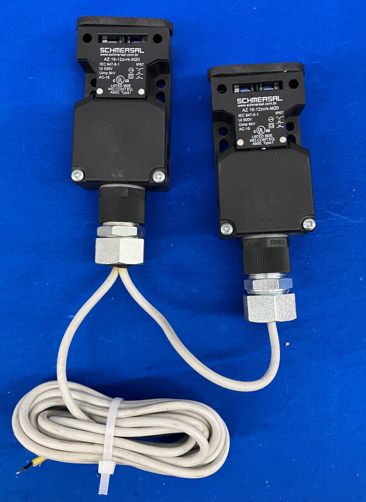 SCHMERSAL AZ 16-12ZVRK-M20 SAFETY INTERLOCK SWITCH LOT OF 2