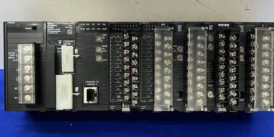 OMRON PLC CJ1W-PA202 w/CPU CJ1M CPU11-ETN,CH1W-ID2211 OD212 AD041-V1 TC002 DA041