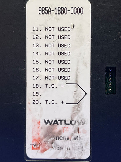 WATLOW SERIES 985 / 985A-1BB0-0000 REV H  TEMPERATURE CONTROLLER