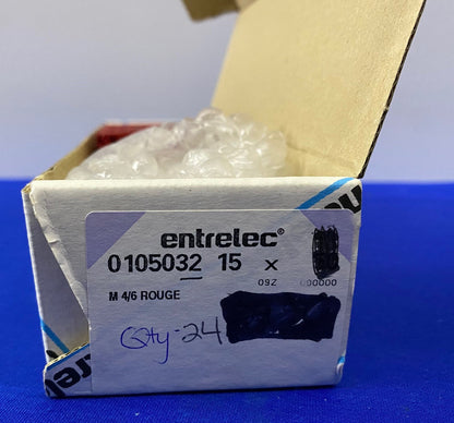 ENTRELEC ® 0105032 15 / 0105 032.15 FEED THROUGH TERMINAL BLOCK - 1 PKG QTY 24