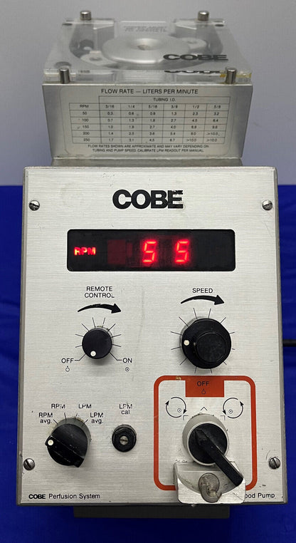 COBE PERFUSION SYSTEM CAT 043600-000 PRECISION BLOOD PUMP 115V 60HZ PARTS/REPAIR