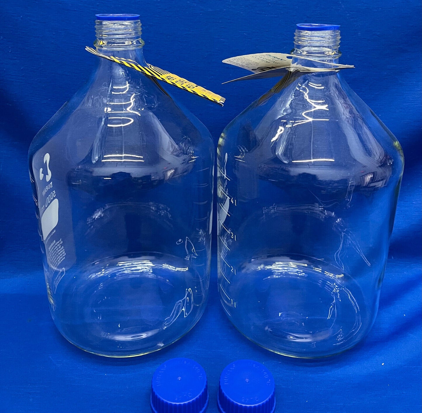 DURAN ®  DWK 218017353 LABORATORY BOTTLE 5000mL GL45 SCREW CAP - 1 LOT QTY 2