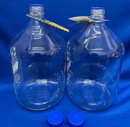 DURAN ®  DWK 218017353 LABORATORY BOTTLE 5000mL GL45 SCREW CAP - 1 LOT QTY 2