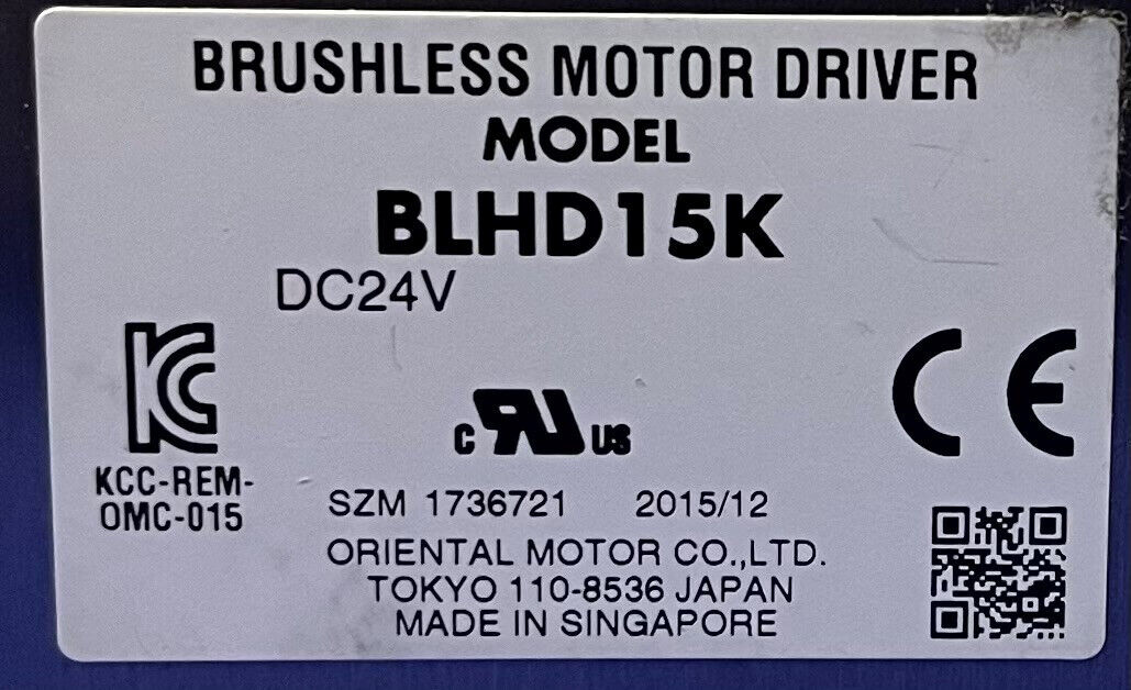 CONTROLADOR DE MOTOR SIN ESCOBILLAS VEXTA ORIENTAL BLHD15K DC24V - LOTE DE 3