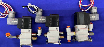 1 LOT QTY OF 3 - SMC NVKF332-3DZ-01T SOLENOID VALVE