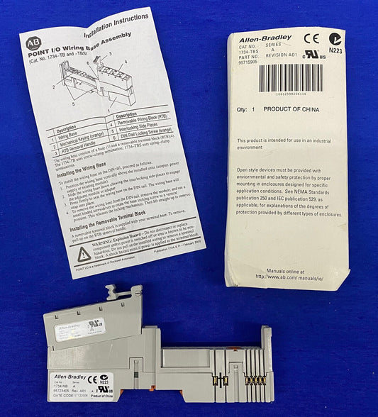 Allen Bradley AB 1734-TBS 1734TBS SERIE A - CONSTA DE: 1734-RTBS Y 1734-MB