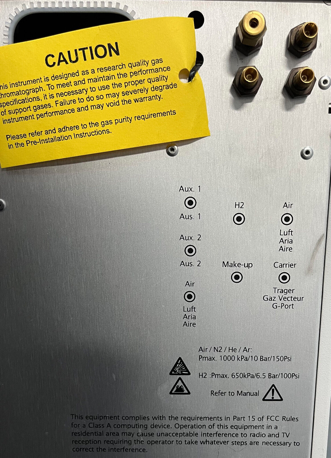 BRUKER 450-GC GAS CHROMATOGRAPH 120V - ITEM FOR PARTS/REPAIR