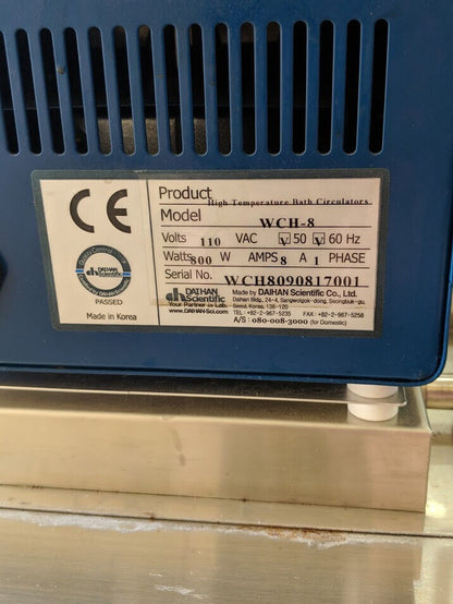 PARTS/REPAIR DAIHAN WCH-8 WISECIRCU HIGH TEMPERATURE BATH CIRCULATOR 110VAC