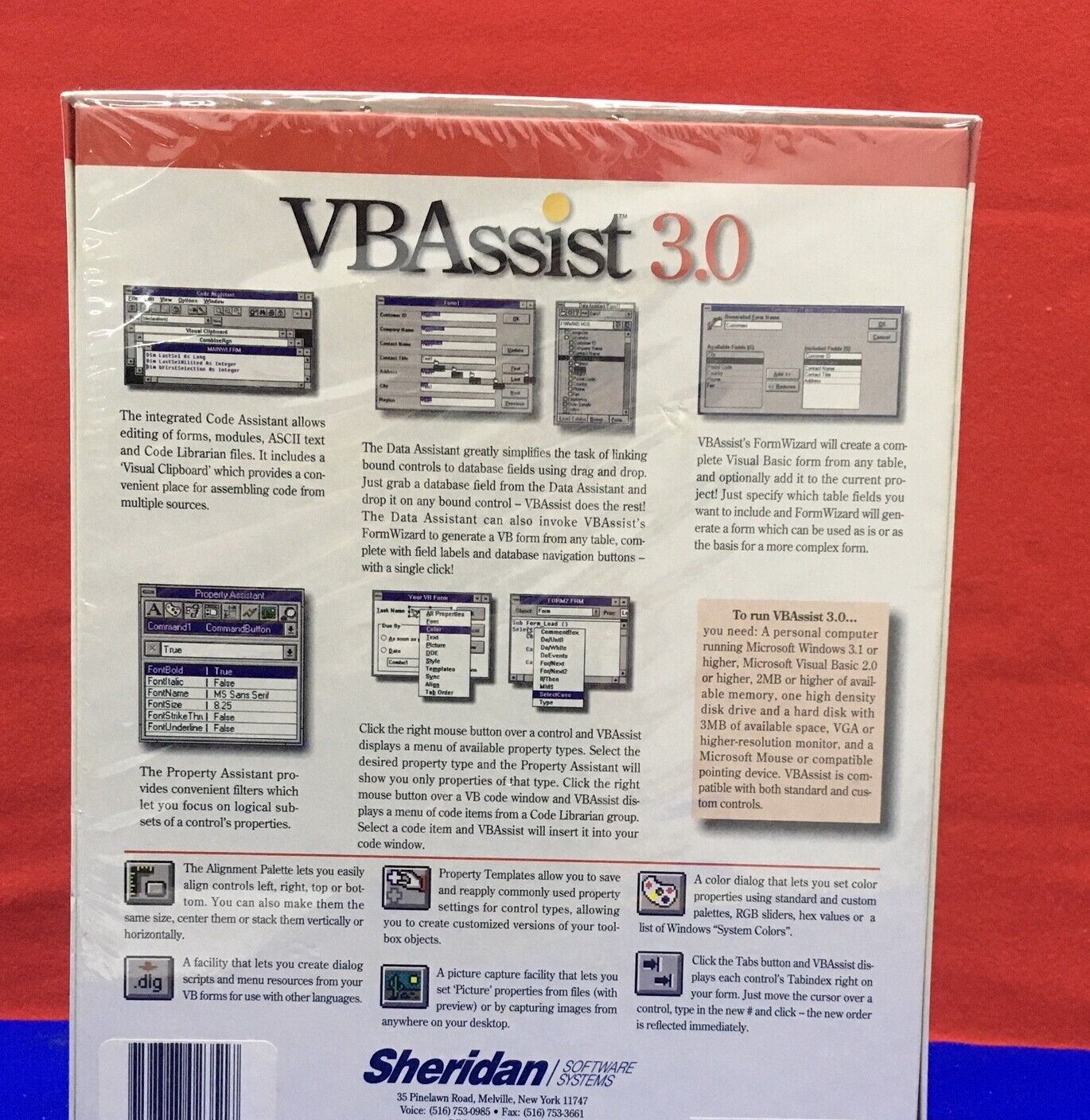 SHERIDAN SOFTWARE SYSTEMS VBASSIST 3.0 / ENTHÄLT VERSION 3.5 / 3,5" MEDIEN