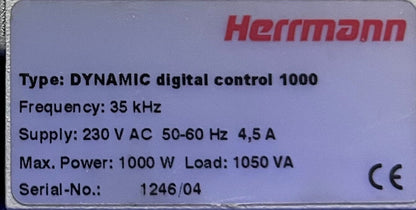 PARA PIEZAS Y REPARACIONES Herrmann DynamicDigital Control 1000 35kHz 230VAC