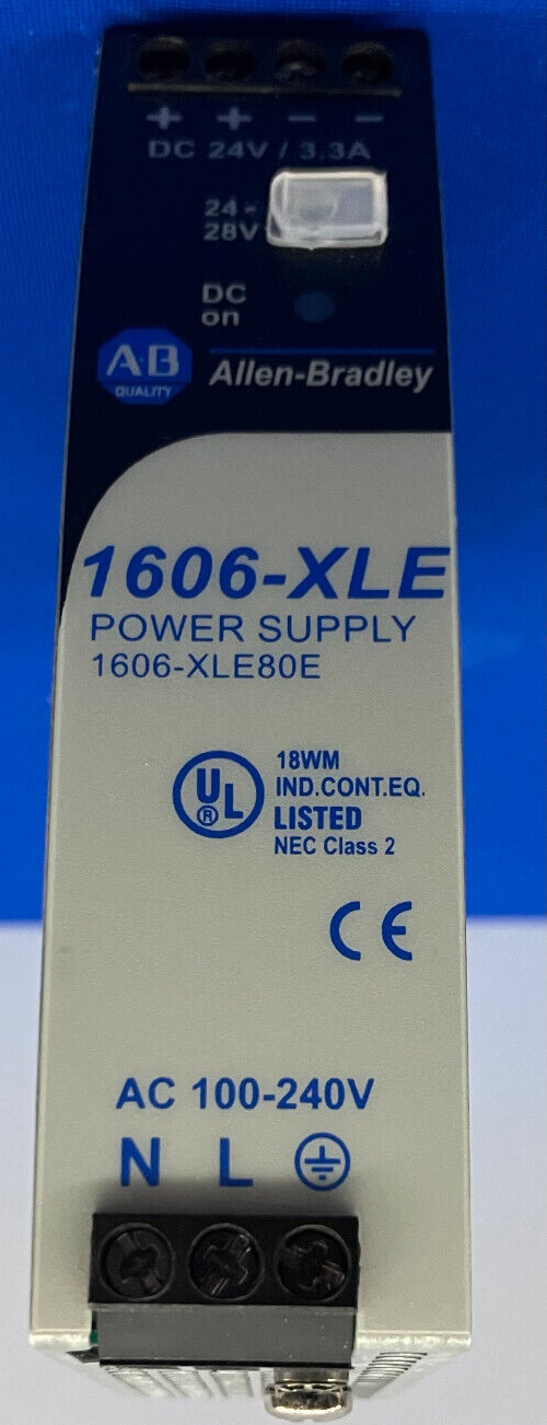 ALLEN BRADLEY POWER SUPPLY 1606-XLE80E SER A AC 100-240V, 1.4A, 50-60HZ