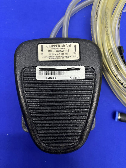 INTERRUPTOR DE PIE LINEMASTER SWITCH CORP; CAT. N.° 3C-30A2-5; VÁLVULA DE AIRE CLIPPER, 30 CFM C 10