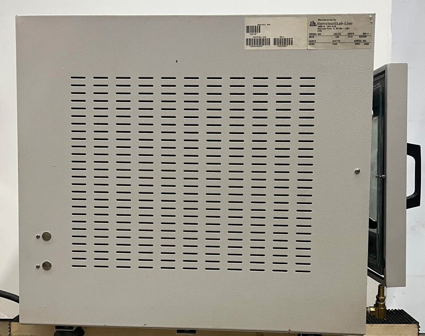 BARNSTEAD LAB-LINE Vakuumofen 3618 120 V 13,3 A 50/60 Hz 1600 WATT OHNE PUMPE