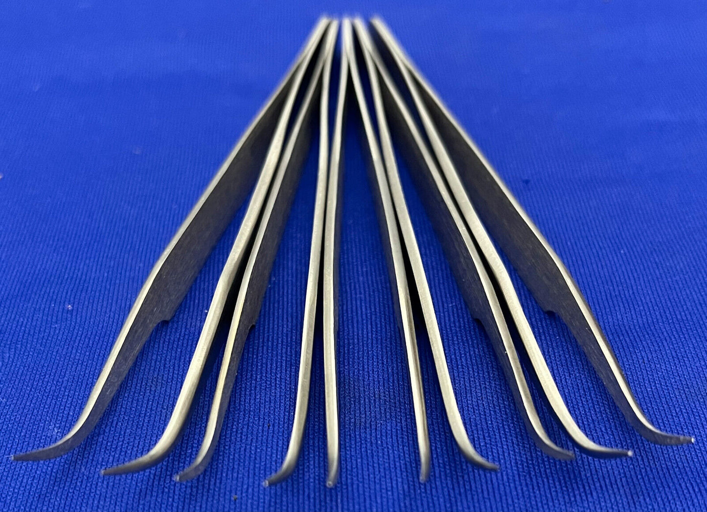 AVEN 7-SA CURVED SUPER FINE POINTS TWEEZERS 4 3/4” SS - 1 LOT QTY 10