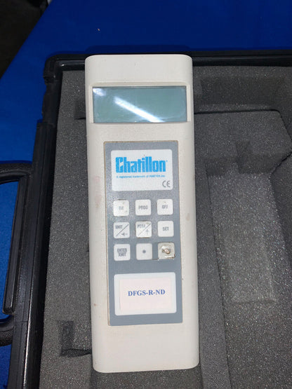 CHATILLON DFGS-R-ND DIGITAL FORCE GAUGE NO LOAD CELL ONE DAMAGED BUTTON