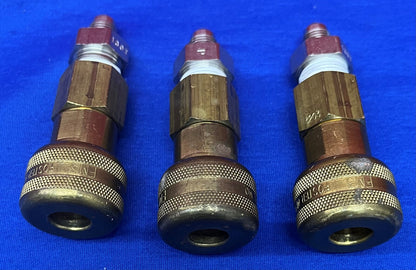 Lot of 3 Foster FM3 Pneumatic Quick Disconnect Socket Coupling 1/4”FM3203 Brass