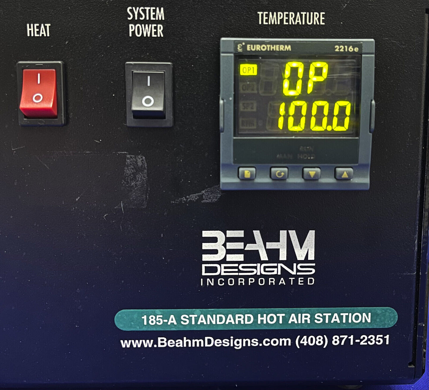 BEAHM DESIGN 185-A STANDARD HOT AIR STATION / Hot Air Box / REFLOW SN 06140601