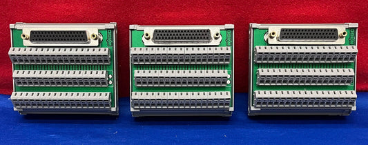 1 LOTE DE 3 - BLOQUE DE TERMINALES DE MONTAJE EN RIEL DIN DE 50 PINES WAGO