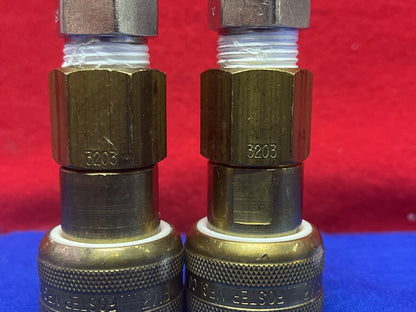 Lot of 3 Foster FM3 Pneumatic Quick Disconnect Socket Coupling 1/4”FM3203 Brass