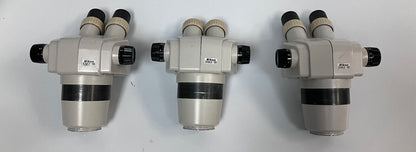 NIKON SMZ-1B STEREO ZOOM MICROSCOPE HEADS PARTS AND REPAIR LOT OF 3