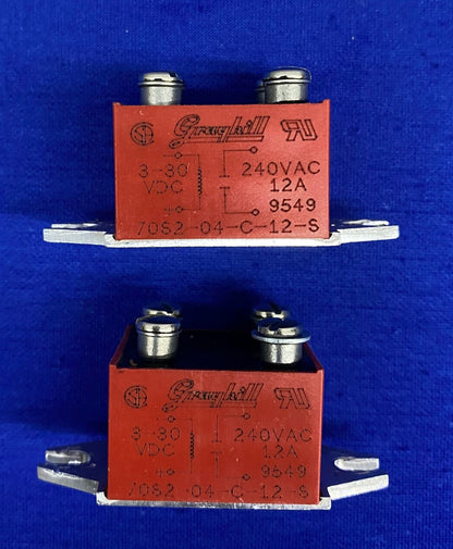 1 LOTE CANTIDAD 2 - RELÉ DE ESTADO SÓLIDO GRAYHILL 70S2-04-C-12-S
