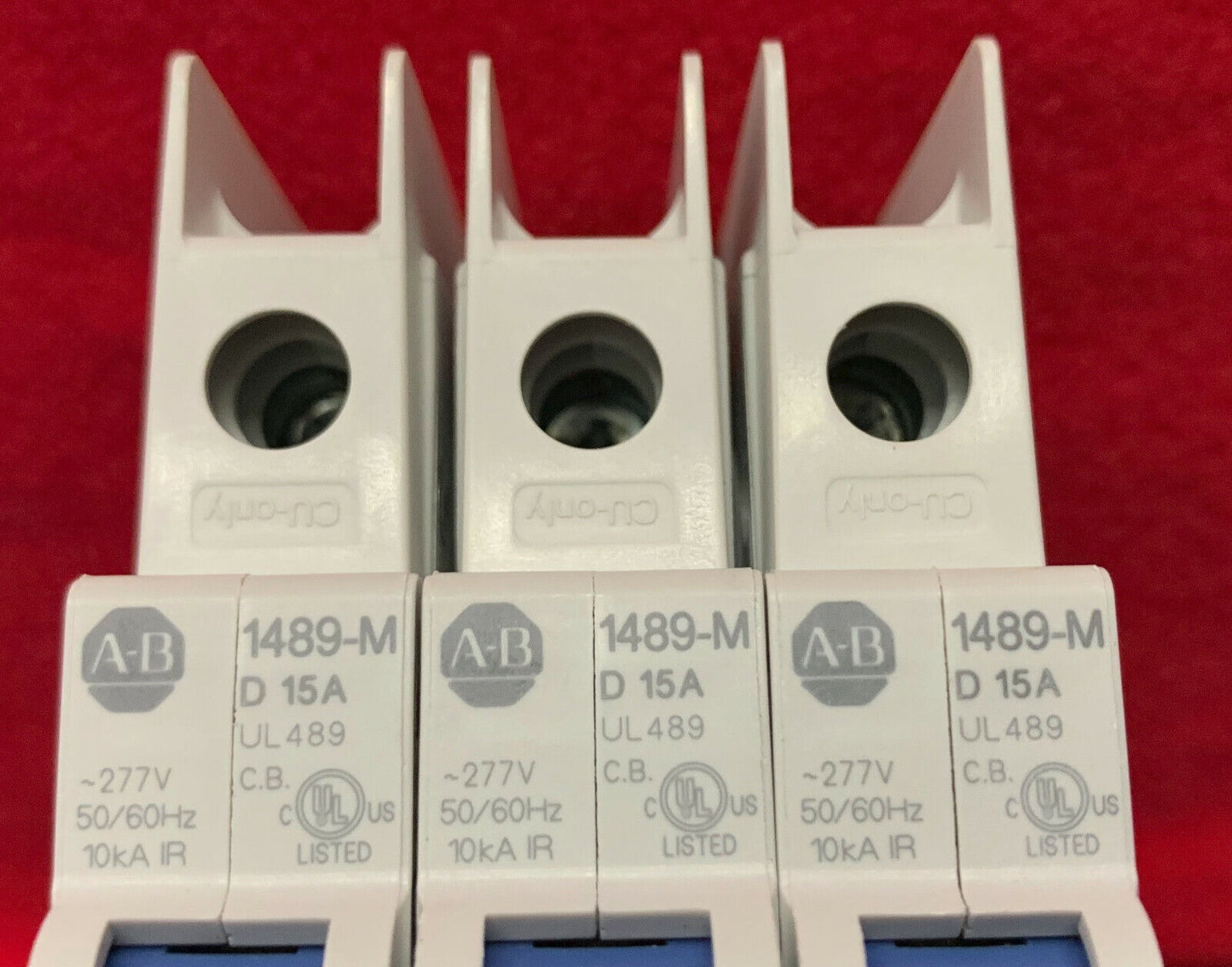 QTY 3 - Allen-Bradley 1489-M / 1489-M1D150 SER D CIRCUIT BREAKERS